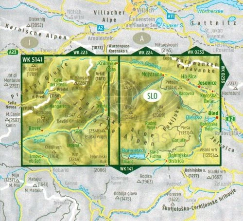 Aply Julijskie / Triglawski Park Narodowy. Mapa turystyczna. Wyd. 2026. Freytag & Berndt. Przykładowa strona
