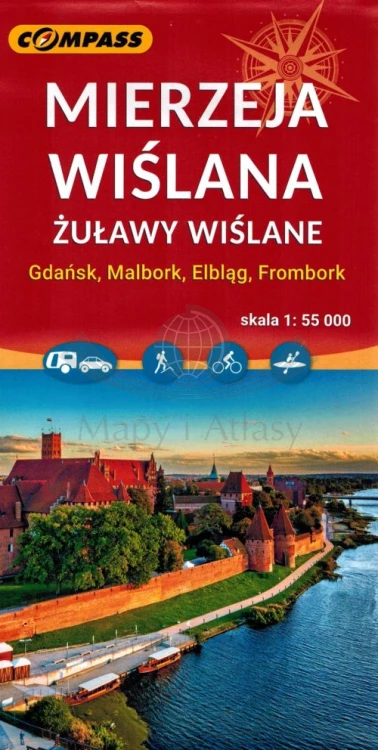 Mierzeja Wiślana 1:55 000. Mapa turystyczna wydawnictwa Compass. Okładka