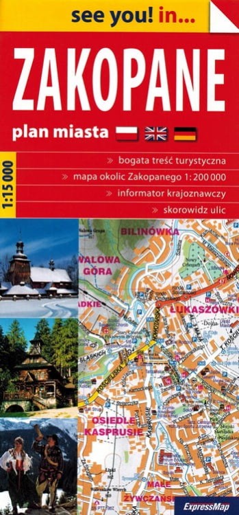 Zakopane 1:15 000. Mapa / Plan miasta wydawnictwa ExpressMap. Okładka