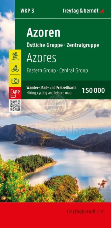 Azory 1:50 000. Zestaw dwóch map turystycznych WKP 3 wydawnictwa Freytag &amp; Berndt. Mapa 2. Okładka
