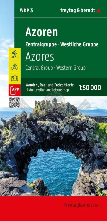 Azory 1:50 000. Zestaw dwóch map turystycznych WKP 3 wydawnictwa Freytag &Berndt. Mapa 1. Okładka