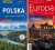 Polska 1:650 000 Compass + Europa 1:3 400 000 Demart.  Zestaw: laminowana mapa samochodowa x 2
