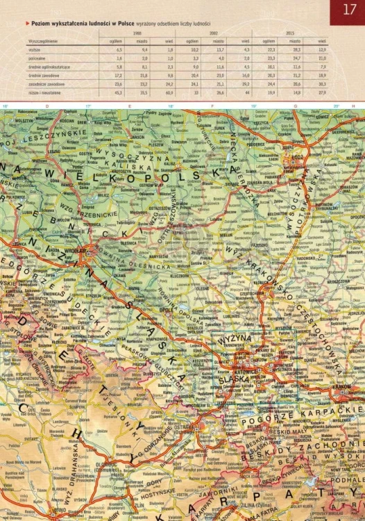Świat. Pakiet szkolny: atlas geograficzny + globus polityczny wydawnictwa Demart. Atlas - przykładowa strona 2