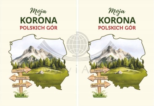 Książeczka "Moja Korona Polskich Gór" do zbierania pieczątek i notatnik. Zestaw x2