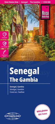 Senegal i Gambia. Wodoodporna mapa samochodowa. wydawnictwa Reise Know - How. Okładka