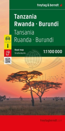 Tanzania 1:1 300 000. Mapa samochodowo-turystyczna wydawnictwa Freytag Berndt. Okładka