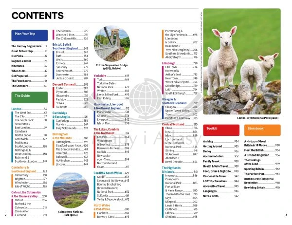 Wielka Brytania / Great Britain. Przewodnik wydawnictwa Lonely Planet. Spis treści