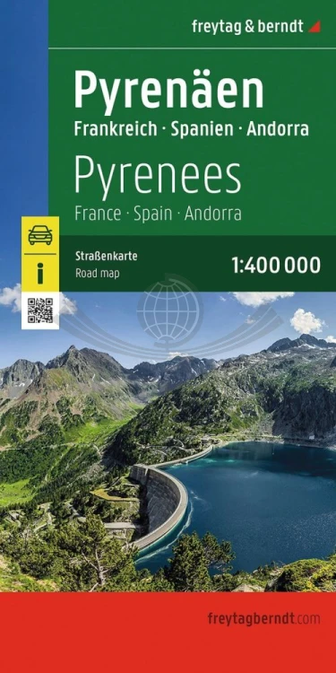Pireneje 1:400 000. Mapa samochodowa wydawnictwa Freytag & Berndt. Okładka