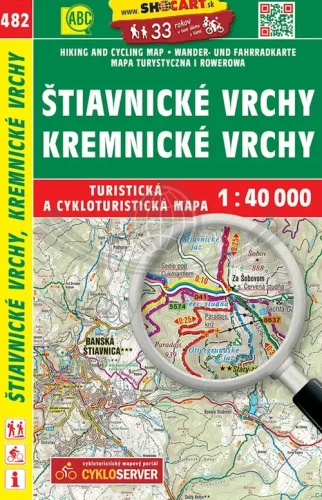 Góry Szczawnickie i Kremnickie. Mapa turystyczna 482 wydawnictwa Shocart. Okładka