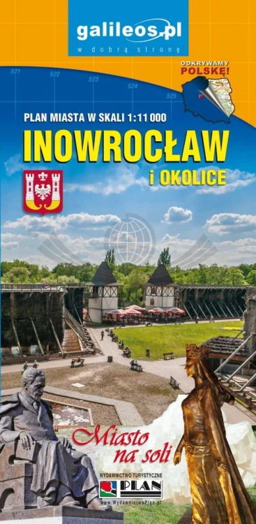 Inowrocław i okolice. Plan miasta / Mapa turystyczna wydawnictwa Galileos. Okładka