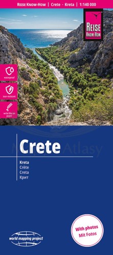 Kreta 1:140 000. Wodoodporna mapa samochodowo-turystyczna wydawnictwa Reise Know-How. Okładka
