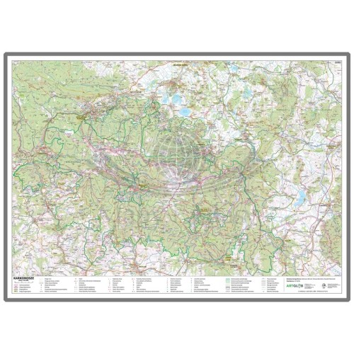 Karkonosze Polskie i Czeskie, Rudawy Janowickie. Mapa turystyczna w wersji do wpinania