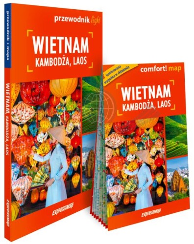 Wietnam, Kambodża, Laos. Przewodnik light + laminowana mapa. ExpressMap. Okładka