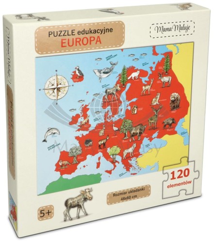 Puzzle edukacyjne Europa wydawnictwa Mama Maluje