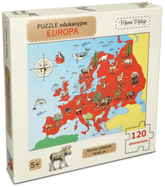 Puzzle edukacyjne Europa wydawnictwa Mama Maluje