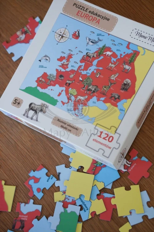 Puzzle edukacyjne Afryka wydawnictwa  Mama Maluje. Przykładowe zdjęcie 2