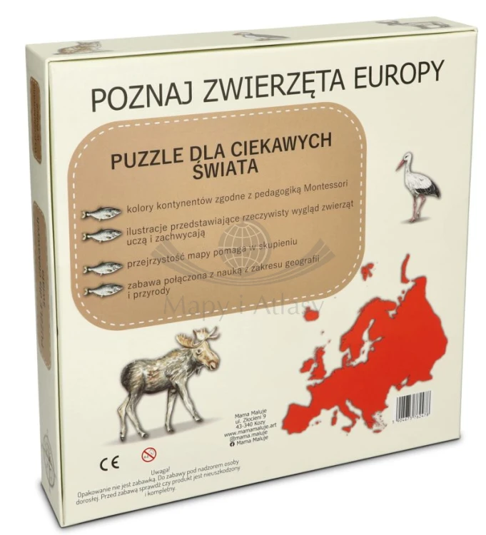 Puzzle edukacyjne Afryka wydawnictwa  Mama Maluje.