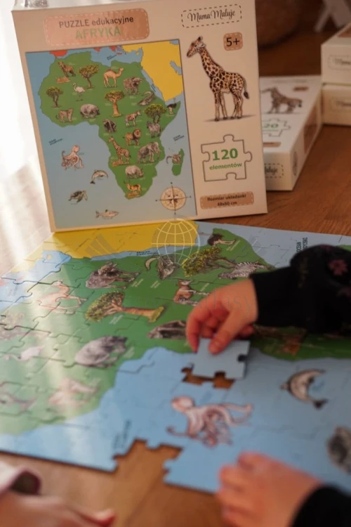 Puzzle edukacyjne Afryka wydawnictwa  Mama Maluje. Przykładowe zdjęcie 1