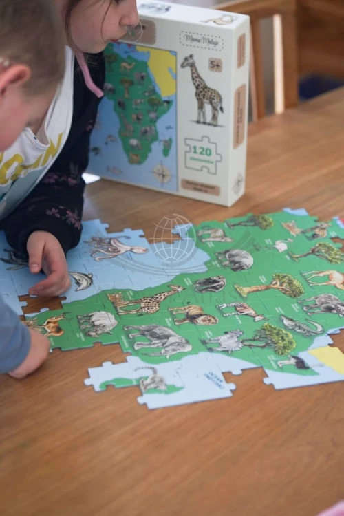 Puzzle edukacyjne Afryka wydawnictwa  Mama Maluje. Przykładowe zdjęcie 3
