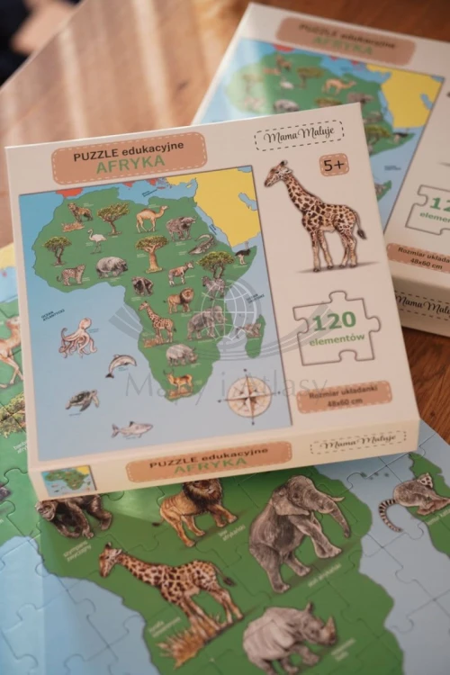Puzzle edukacyjne Afryka wydawnictwa  Mama Maluje. Przykładowe zdjęcie 5