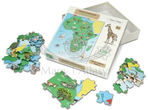 Puzzle edukacyjne Afryka wydawnictwa  Mama Maluje.