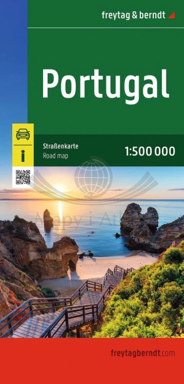 Portugalia 1:500 000. Mapa samochodowo-turystyczna wydawnictwa Freytag & Berndt. Okładka