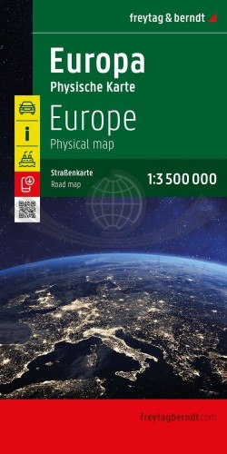 Europa 1:3 500 000. Mapa fizyczno-drogowa wydawnictwa Freytag & Berndt. Okładka