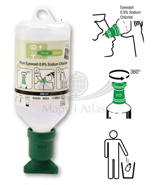 Płyn z aparatem do płukania oka 500 ml
