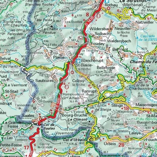Alzacja i Lotaryngia 1:200 000. Mapa samochodowo-turystyczna 516 wydawnictwa Michelin. Fragment 1