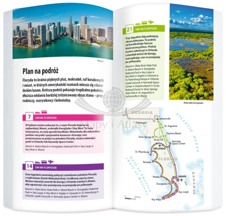 Floryda Miami Przewodnik light + laminowana mapa ExpressMap Przykładowe strony 1