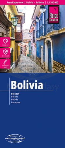 Boliwia 1:1 300 000. Wodoodporna mapa samochodowo-turystyczna wydawnictwa Reise Know-How. Okładka