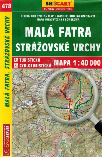 Mała Fatra i Góry Strażowskie. Mapa turystyczna 478 wydawnictwa Shocart. Okładka