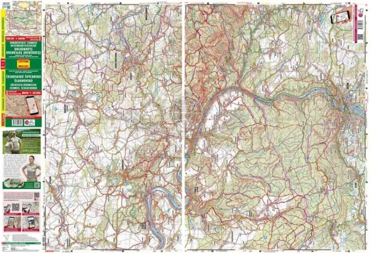 Czeska Szwajcaria, Saska Szwajcaria. Mapa turystyczna 401 wydawnictwa Shocart.