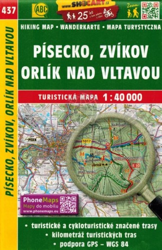 Pisecko, Zvikov, Orlik nad Vltavou. Mapa turystyczna 437 wydawnictwa Shocart. Okładka