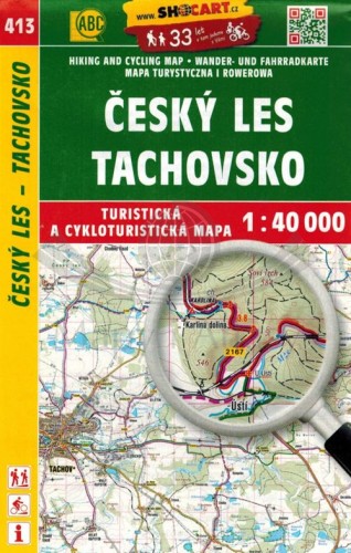 Czeski Las / Cesky Les, Tachovsko. Mapa turystyczna 413 wydawnictwa Shocart. Okładka