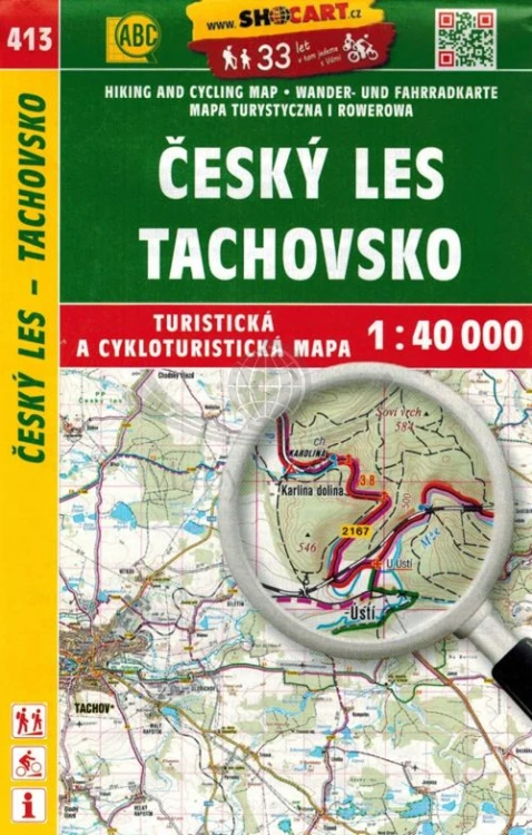 Czeski Las / Cesky Les, Tachovsko. Mapa turystyczna 413 wydawnictwa Shocart. Okładka