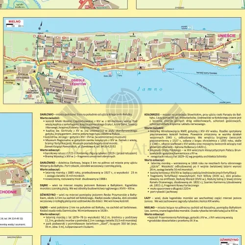 Wybrzeże Bałtyku II. Mrzeżyno - Kołobrzeg - Jarosławiec. Mapa turystyczna wydawnictwa ArtGlob. fragment 5