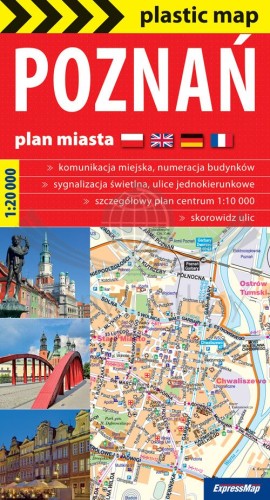 Poznań 1:20 000. Mapa / foliowany plan miasta wydawnictwa ExpressMap. Okładka