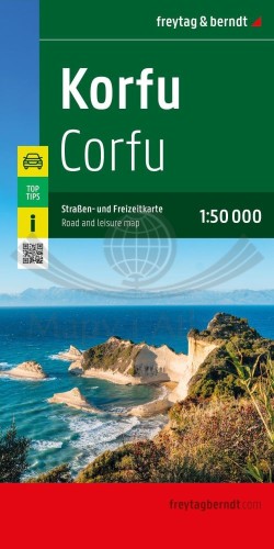 Korfu 1:50 000. Mapa samochodowo-turystyczna wydawnictwa Freytag & Berndt. Okładka