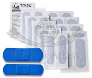 Plastry. Zestaw plastrów wykrywalnych BLUE 20 szt