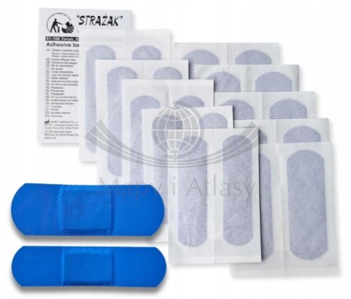 Plastry. Zestaw plastrów wykrywalnych BLUE 20 szt