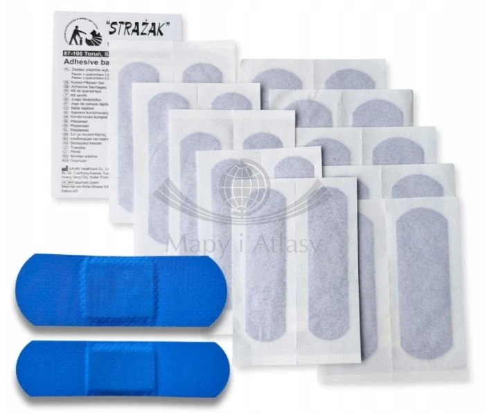 Plastry. Zestaw plastrów wykrywalnych BLUE 20 szt