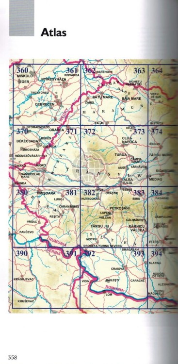 Rumunia i Mołdawia 3 w 1. Przewodnik, atlas i laminowana mapa wydawnictwa EspressMap. Atlas - skorowidz arkuszy 1