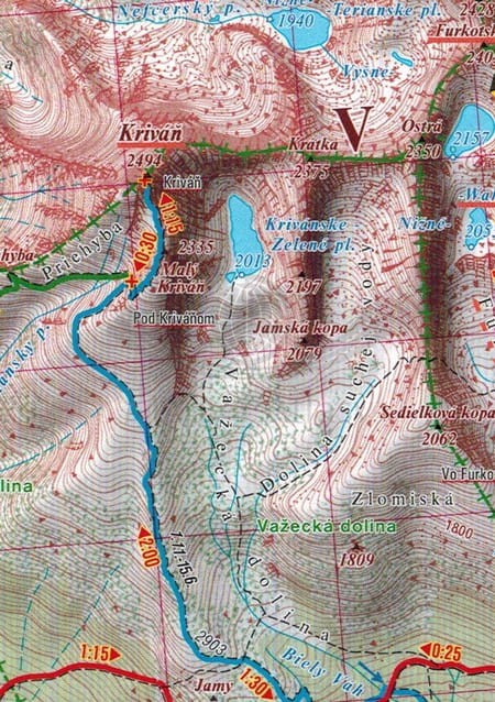 Tatry Wysokie. Mapa turystyczna 1097 wydawnictwa Shocart. Fragment 2