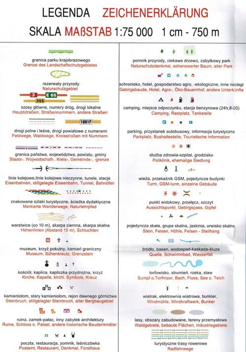 Żagań / Powiat Żagański. Szprotawa, Żary, Nowe Miasteczko, Przemków. Mapa turystyczna / Plan miasta wydawnictwa Galileos. Legenda