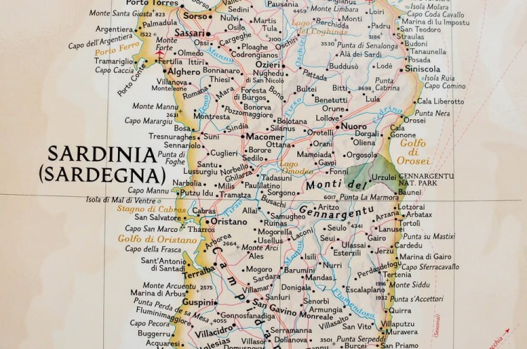 Włochy 1:1 765 000. Mapa ekskluzywna w ramie drewnianej. Wydawnictwa: National Geographic. Fragment 4