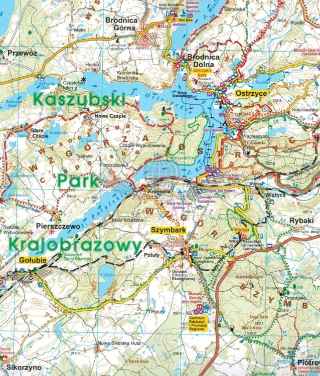 Kaszuby dla rowerzystów i piechurów 1:60 000. Wodoodporna mapa turystyczna wydawnictwa Galileos. Fragment 2