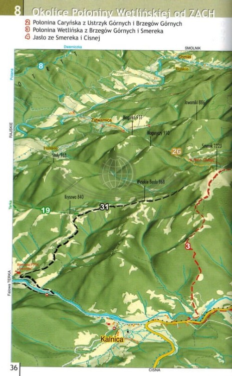 Bieszczady 3 w 1. Niezbędnik turystyczny wydawnictwa WiT. Przykładowa strona 1