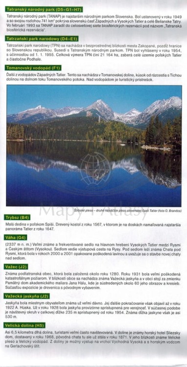 Tatry Wysokie. Mapa turystyczna 1097 wydawnictwa Shocart. Informator