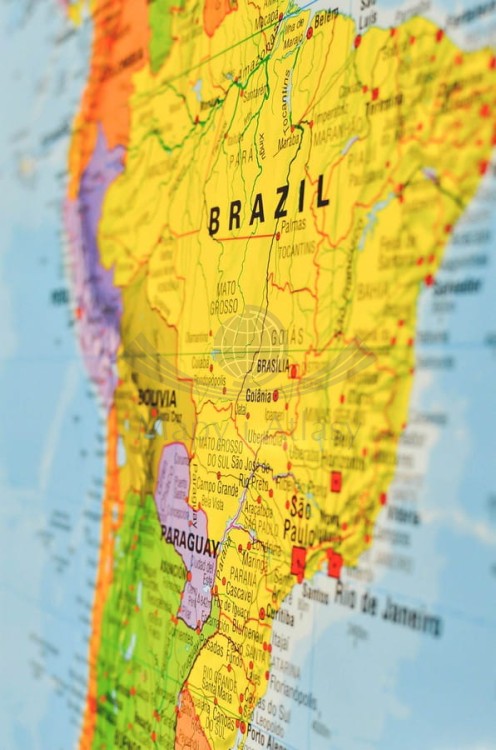 Świat 1:20 000 000. Mapa ścienna polityczna wydawnictwa Maps International. Fragment 8